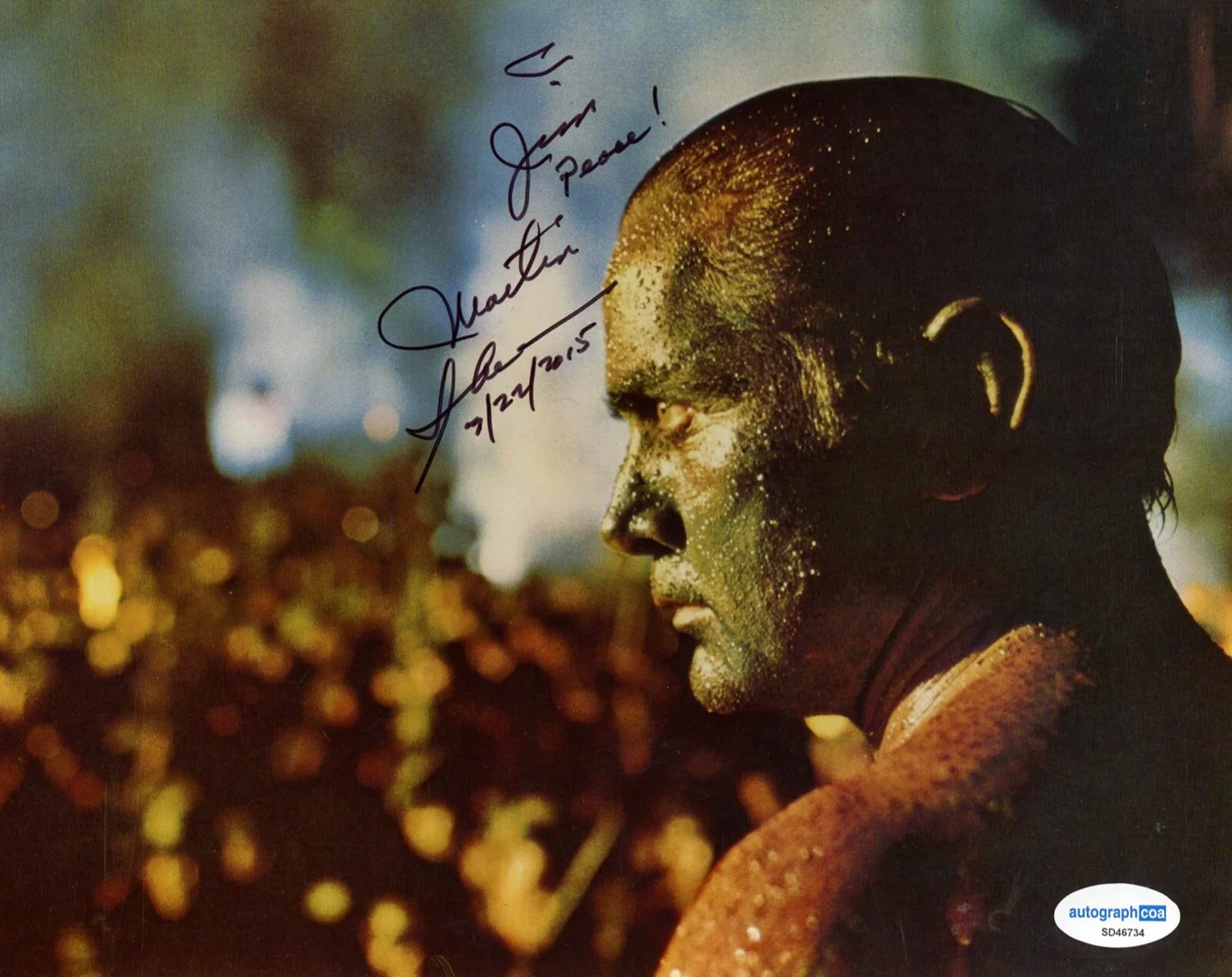 MARTIN SHEEN — Martin Sheen signed "APOCALYPSE NOW" 8x10 Photo b AUTO Captain Willard ACOA COA, изображение 3