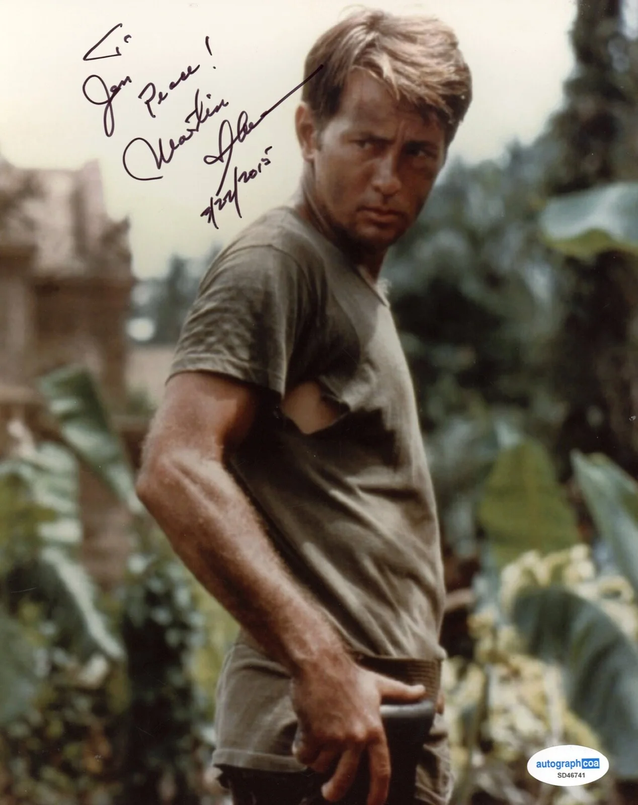 MARTIN SHEEN — Martin Sheen signed "APOCALYPSE NOW" 8x10 Photo e AUTO Captain Willard ACOA COA, изображение 3