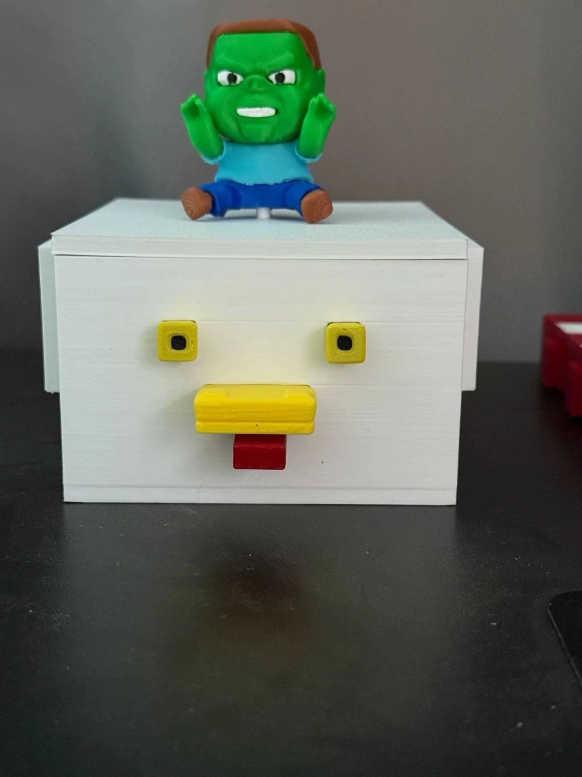 Minecraft movie big Chicken Jockey zombie and chicken storage box for kids, изображение 4