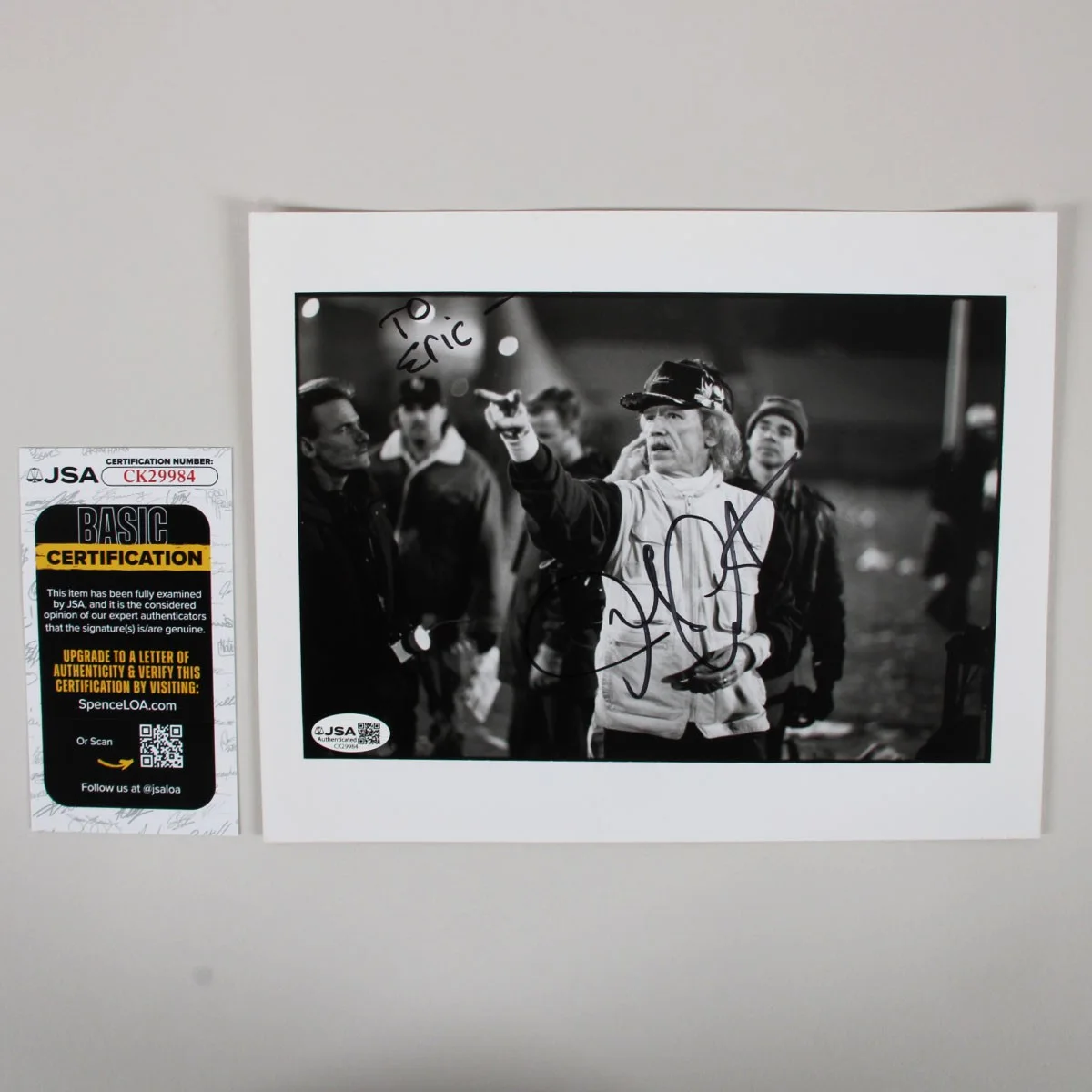 John Carpenter Signed 8×10 B&W Photo COA JSA, image 3