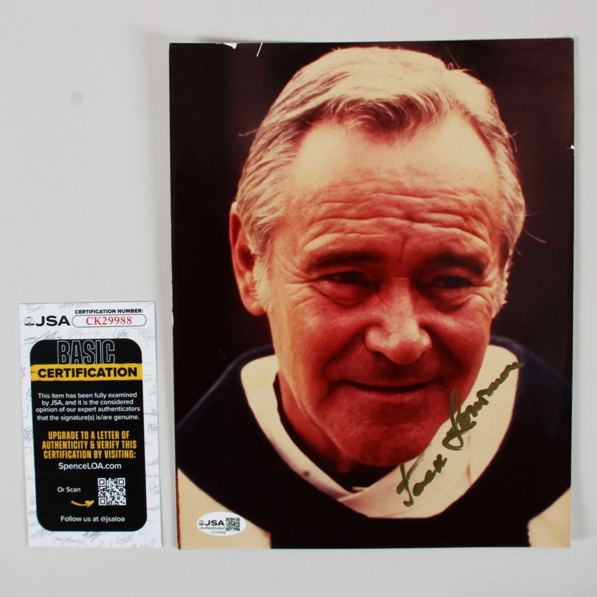 JACK LEMMON SIGNED AUTOGRAPHED COLOR 8X10 PHOTO JSA COA, image 3
