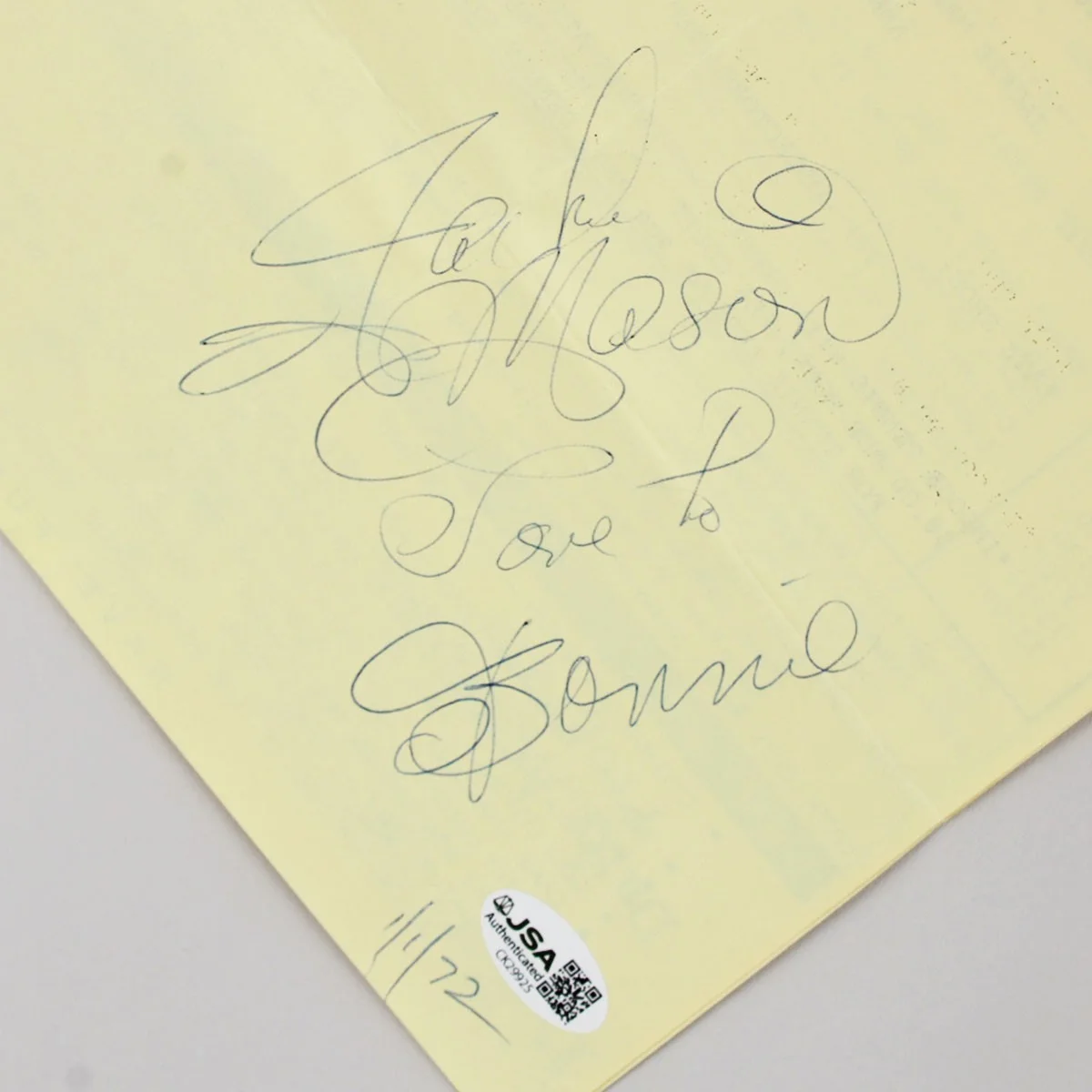 Jackie Mason Signed Program COA JSA, image 2