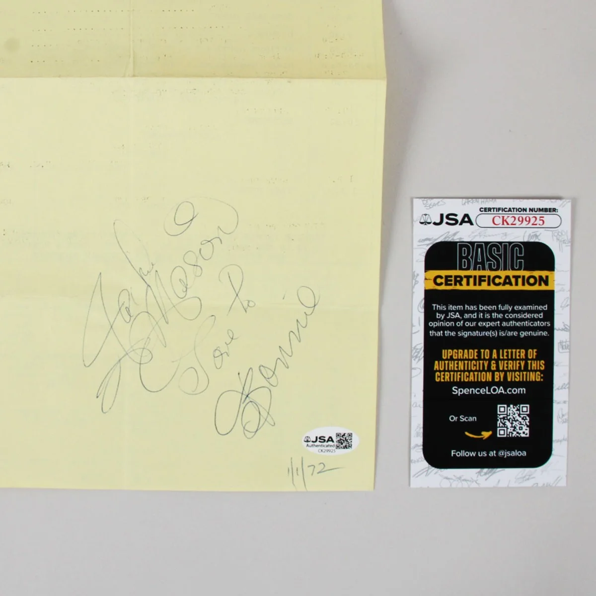 Jackie Mason Signed Program COA JSA, image 4