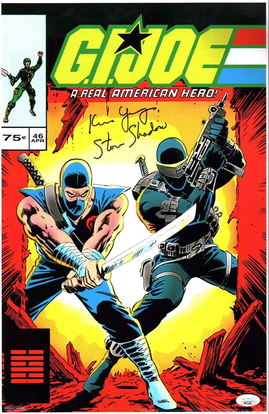 Keone Young — Keone Young G.I. Joe 11x17 Signed Photo Poster JSA Certified Autograph