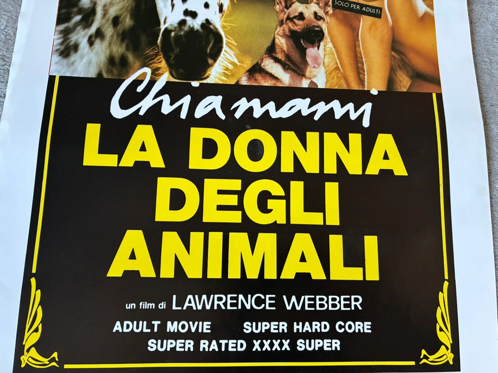 Original Vintage Italian Adult Film Poster - the woman of the animals ￼, изображение 2