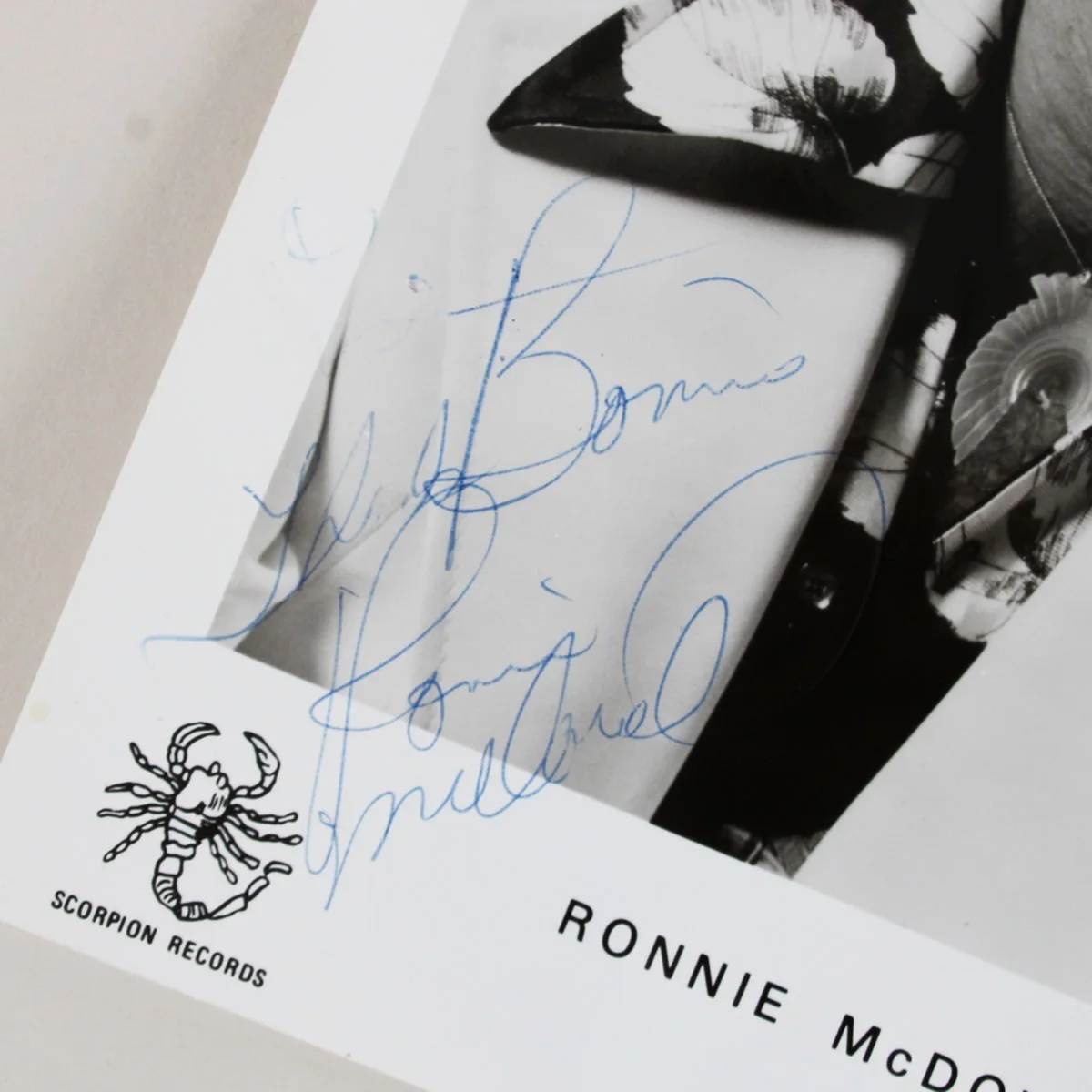 Ronnie McDowell Signed 8×10 B&W Photo COA JSA, image 2