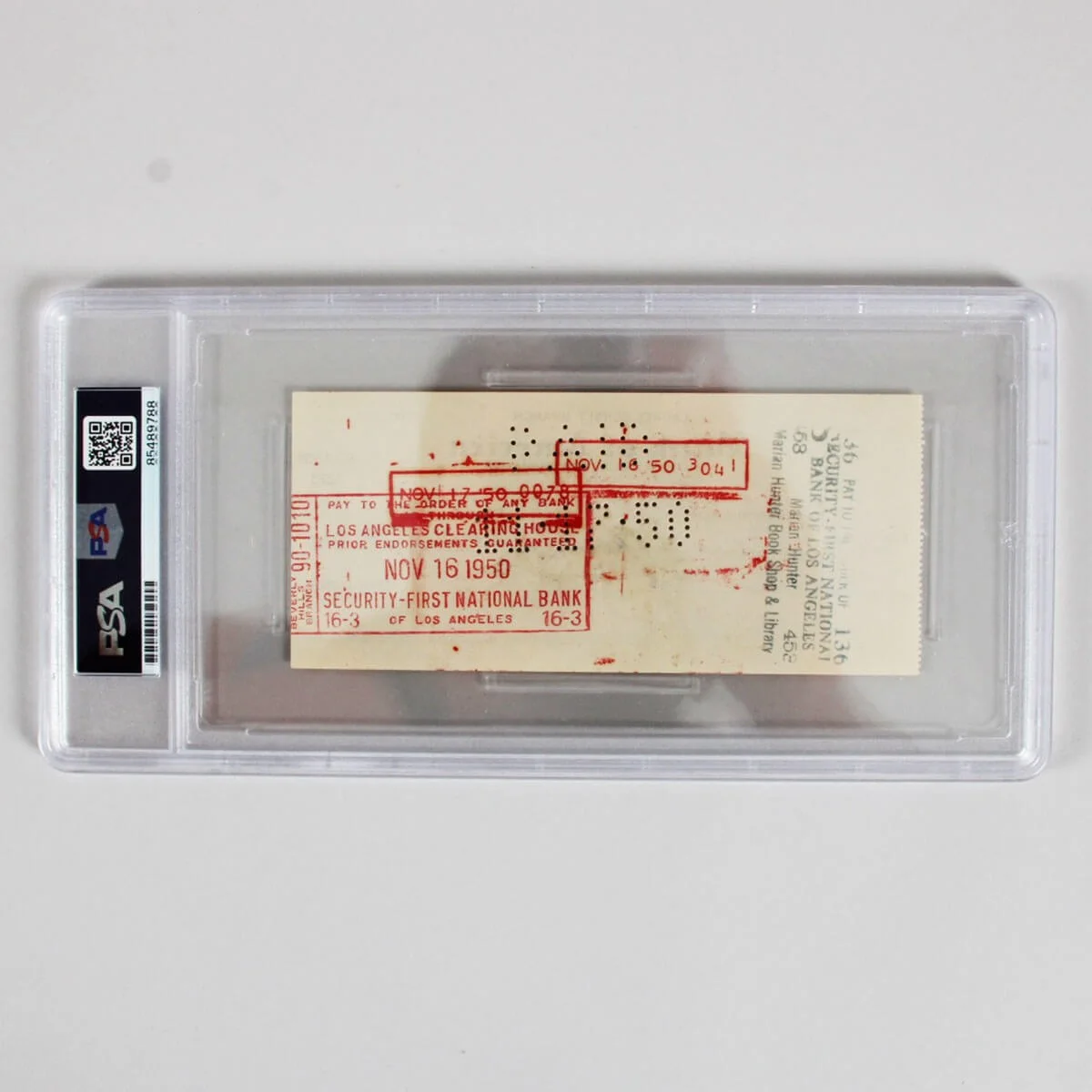 Marilyn Monroe Signed Check - COA JSA & PSA/DNA, image 2