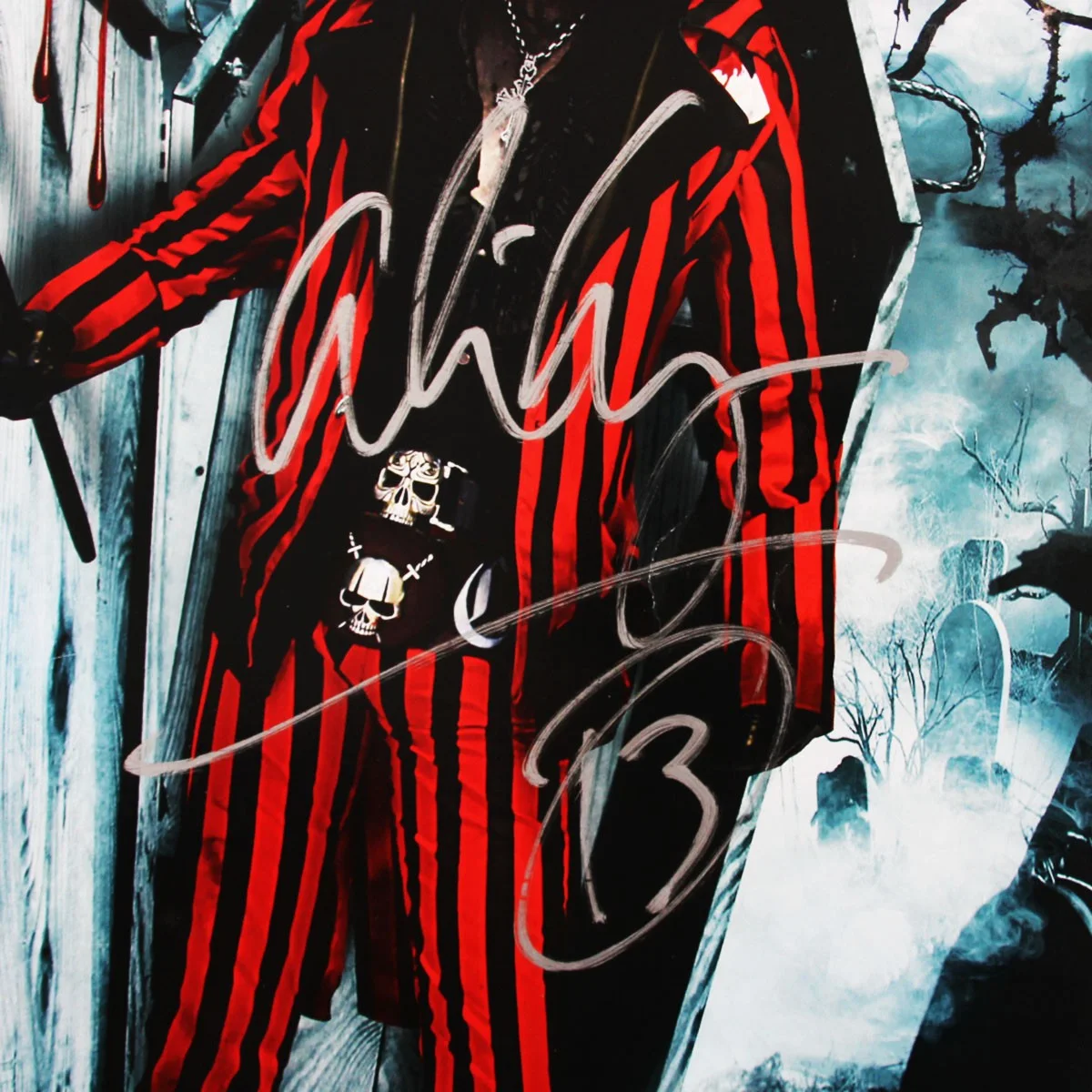 Alice Cooper signed 12×18 Raise the Dead Tour Poster 2012-2013 COA JSA, image 2