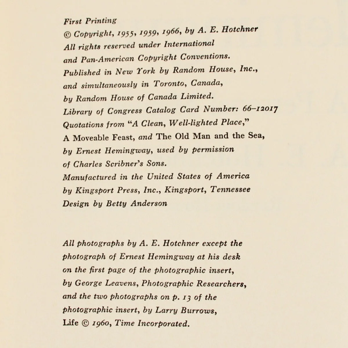 A.E. Hotchner Signed Book Papa Hemingway - COA JSA, image 4