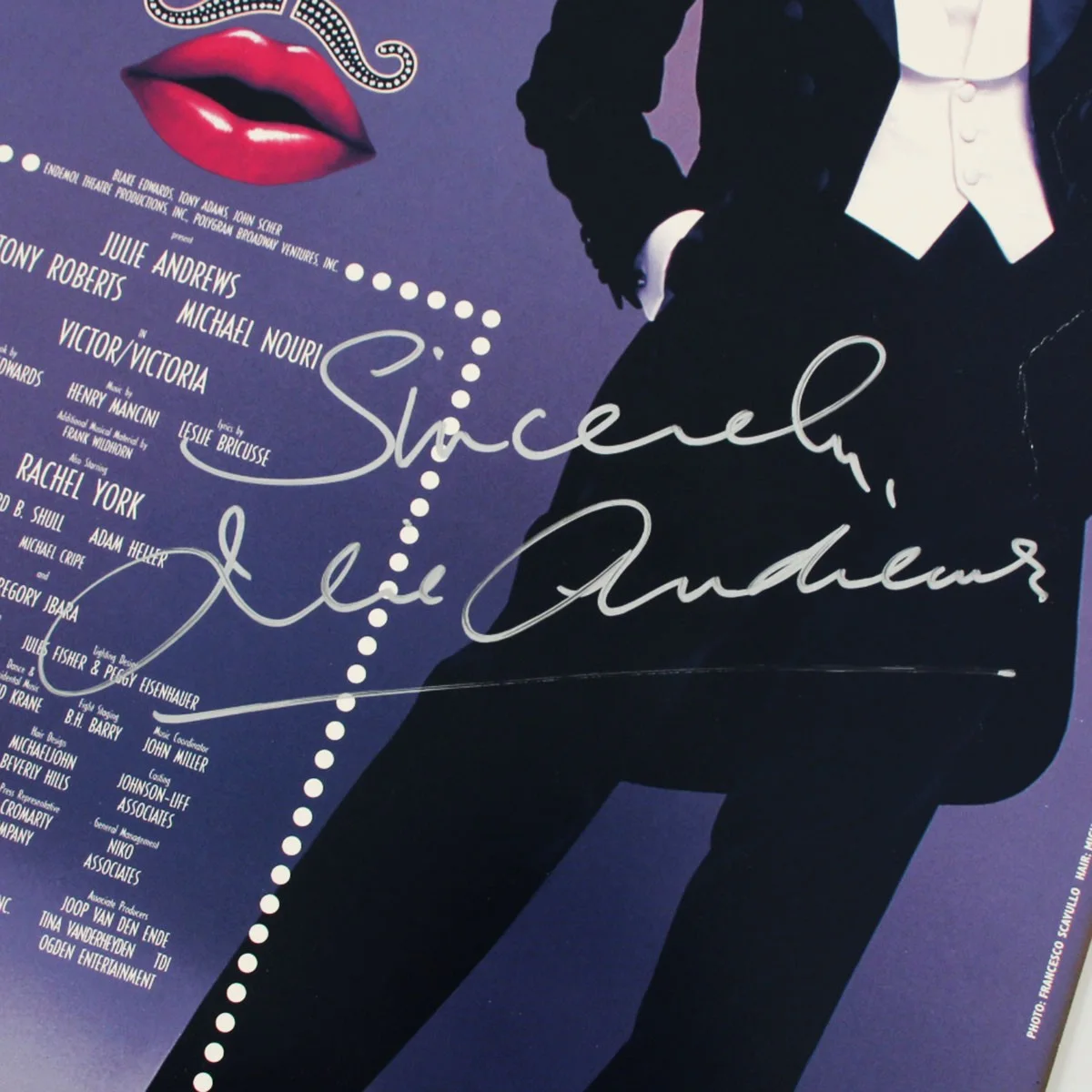 Julie Andrews Signed Poster Victor Victoria 14x22 - COA JSA, image 2