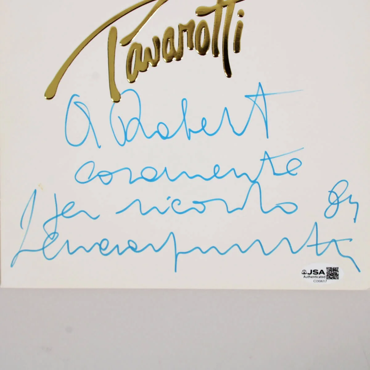 LUCIANO PAVAROTTI HAND SIGNED VINTAGE Program RARE JSA COA, image 2