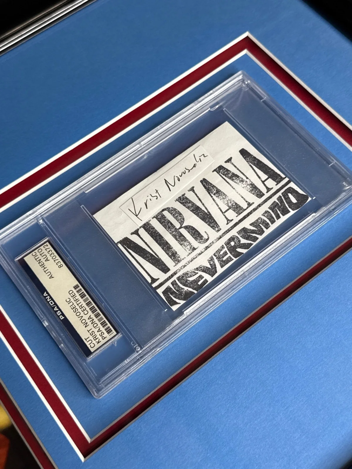 Dave Grohl, Smear, Novoselic Signed Nirvana Custom 15x32 Framed PSA, image 3