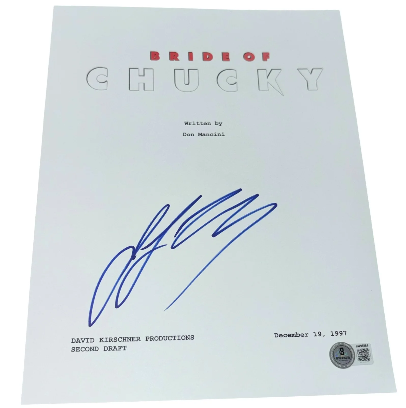 Jennifer Tilly — Jennifer Tilly Signed Autograph Bride of Chucky Movie Script Screenplay Beckett