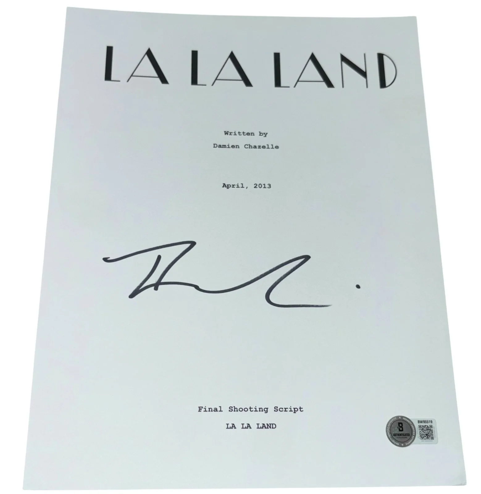 Ryan Gosling — Ryan Gosling Signed Autograph La La Land Full Movie Script Screenplay Beckett