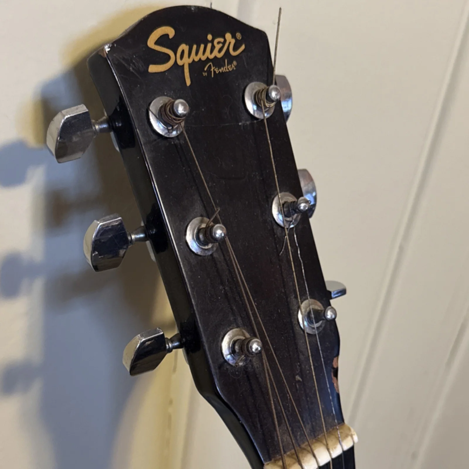 Big Bad Voodoo Daddy Autographed Squier Acoustic Guitar, image 4