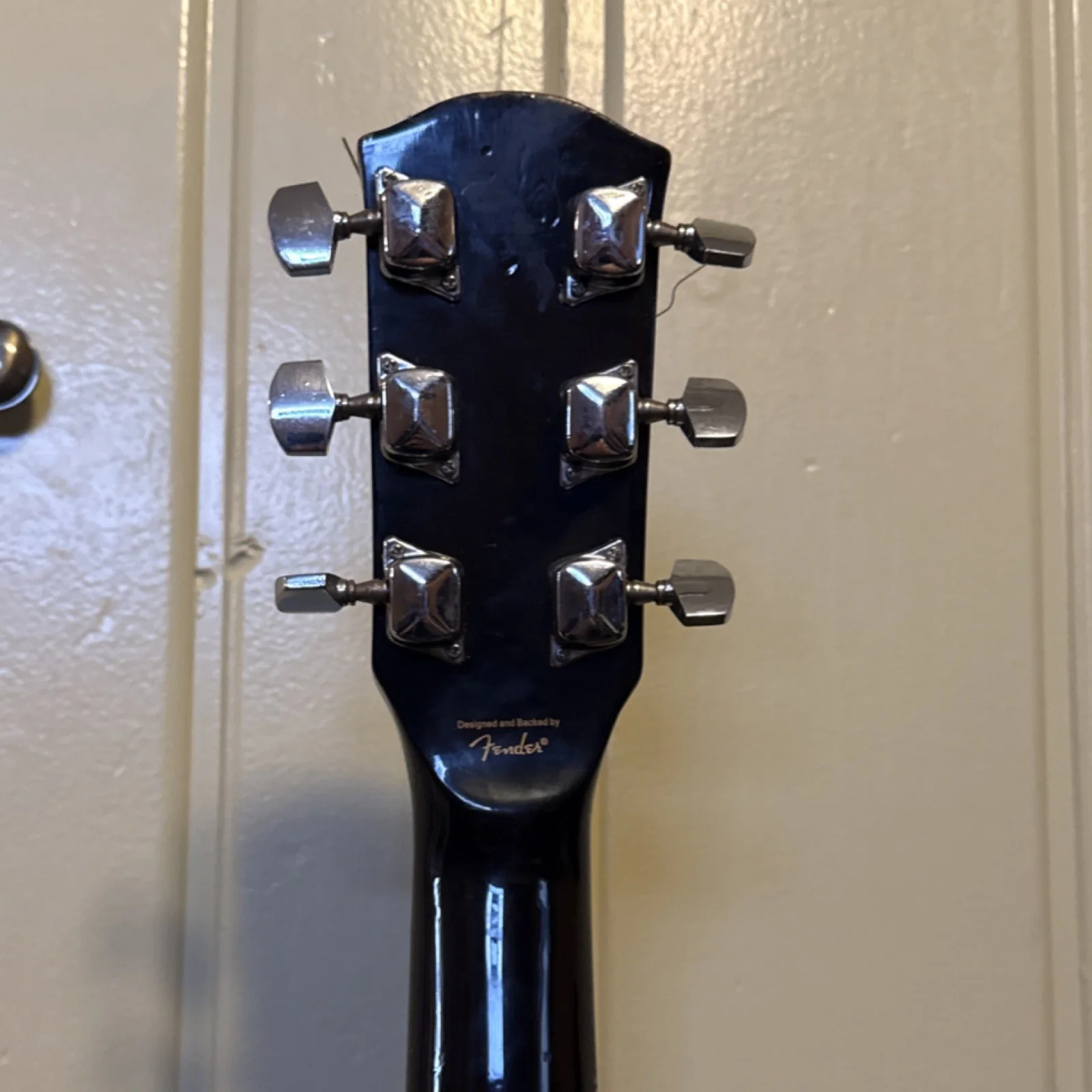Big Bad Voodoo Daddy Autographed Squier Acoustic Guitar, image 5
