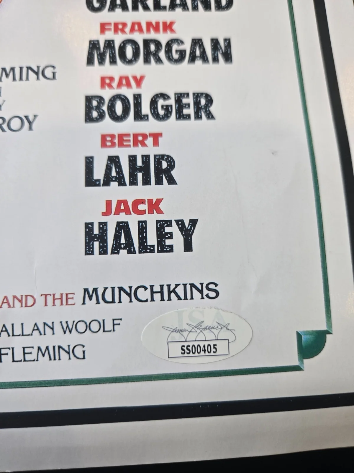 Mickey Carroll, Jerry Maren, Karl Slover — Wizard of Oz Poster Signed x3 Munchkins Jerry Maren Karl Slover JSA COA, изображение 2