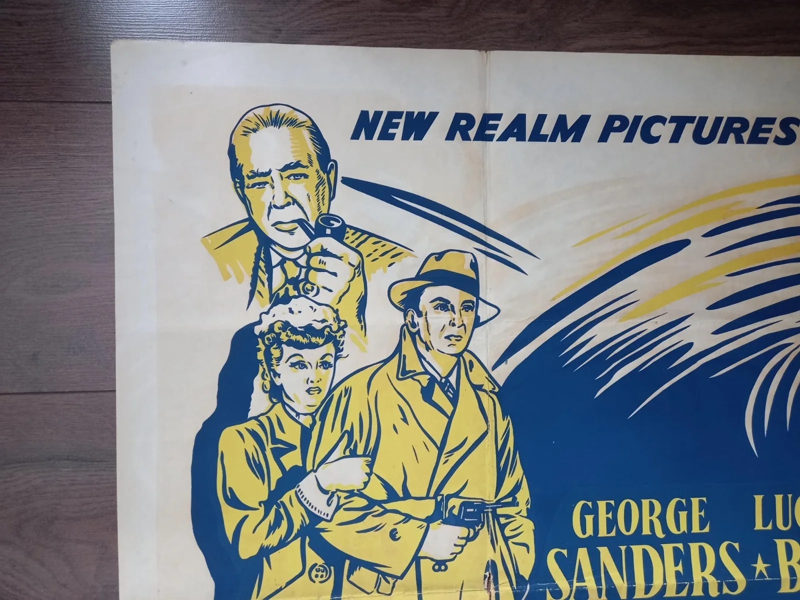 PERSONAL COLUMN 1947 BRITISH QUAD POSTER LUCILLE BALL GEORGE SANDERS, изображение 3