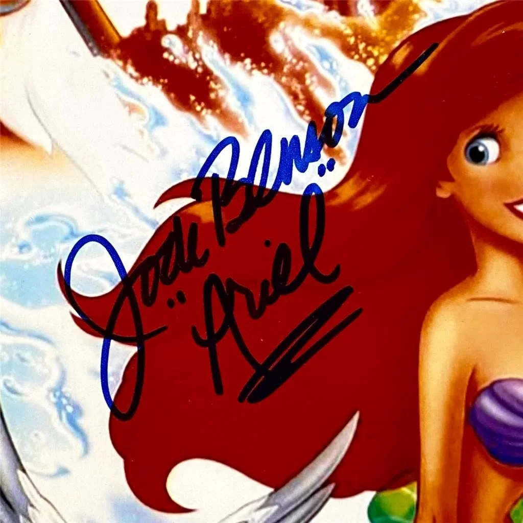 Jodi Benson + Christopher Barnes signed Little Mermaid 11x17 Photo auto~ Beckett, image 2