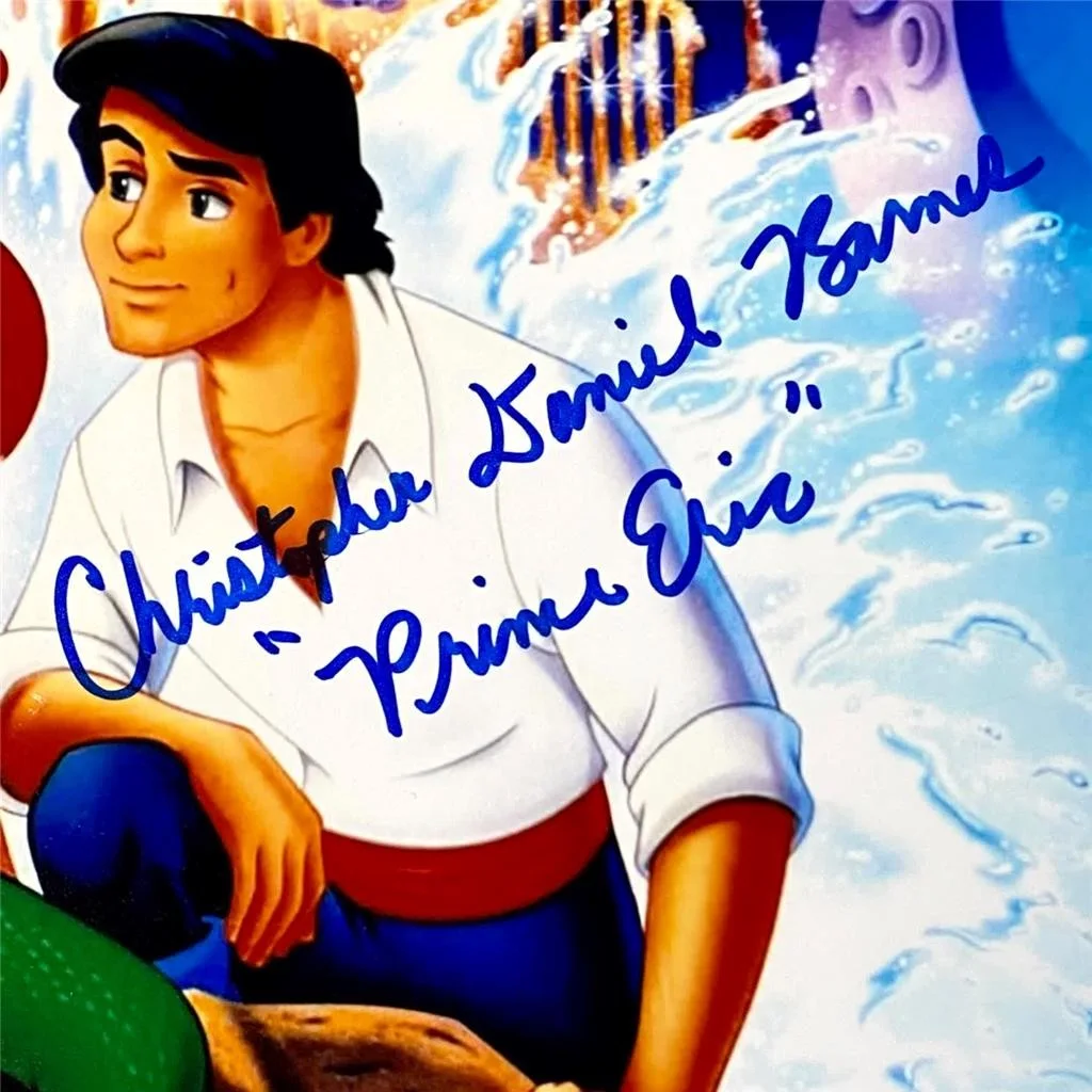 Jodi Benson + Christopher Barnes signed Little Mermaid 11x17 Photo auto~ Beckett, image 3