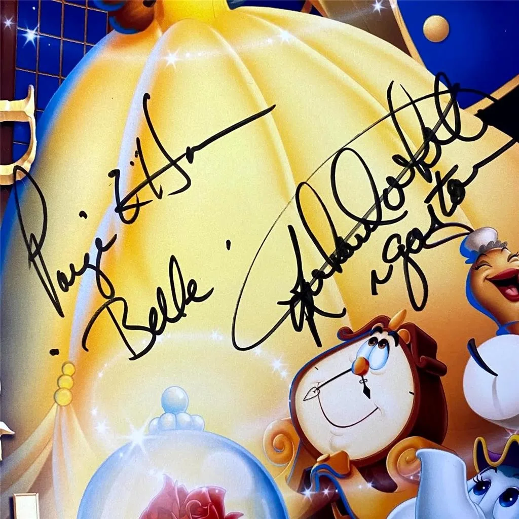 Paige O'Hara + Richard White signed Beauty & The Beast 11x17 Photo auto Beckett, изображение 2