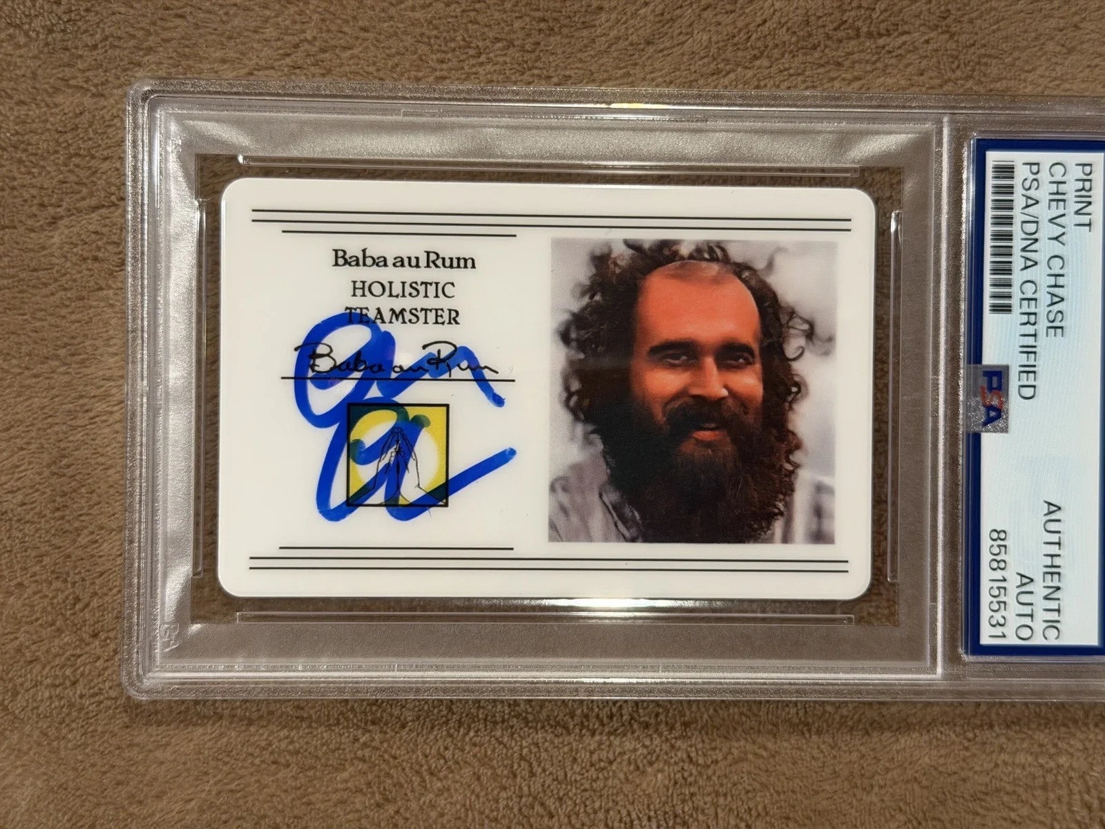 Chevy Chase Signed Fletch ID Card PSA Autograph Authentic Clark Griswold, image 2