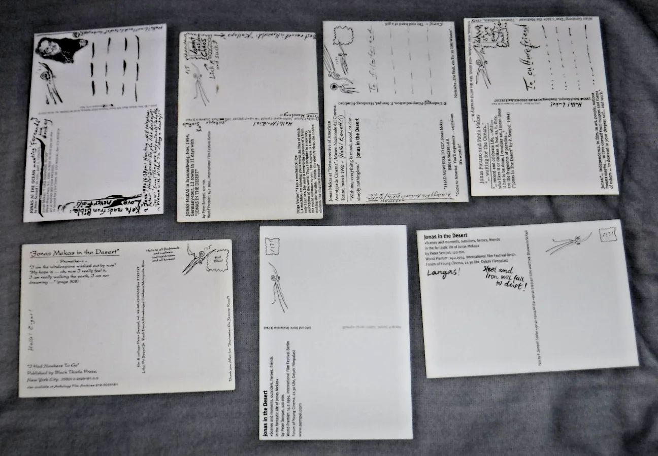 Jonas Mekas 7 Postcards, Jonas in the Desert & Jonas at the Ocea by Peter Sempel, изображение 2