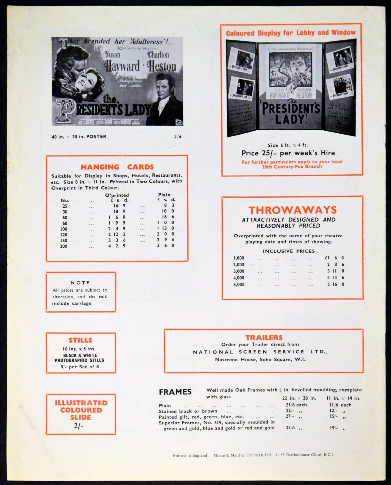 PRESIDENT’S LADY 1953 Susan Hayward, Charlton Heston UK PRESSBOOK, изображение 2