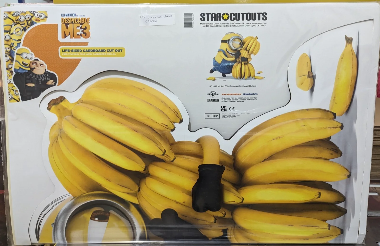 Minion holding Bananas Cardboard Cutout Despicable Me Standee *Damaged*, изображение 2