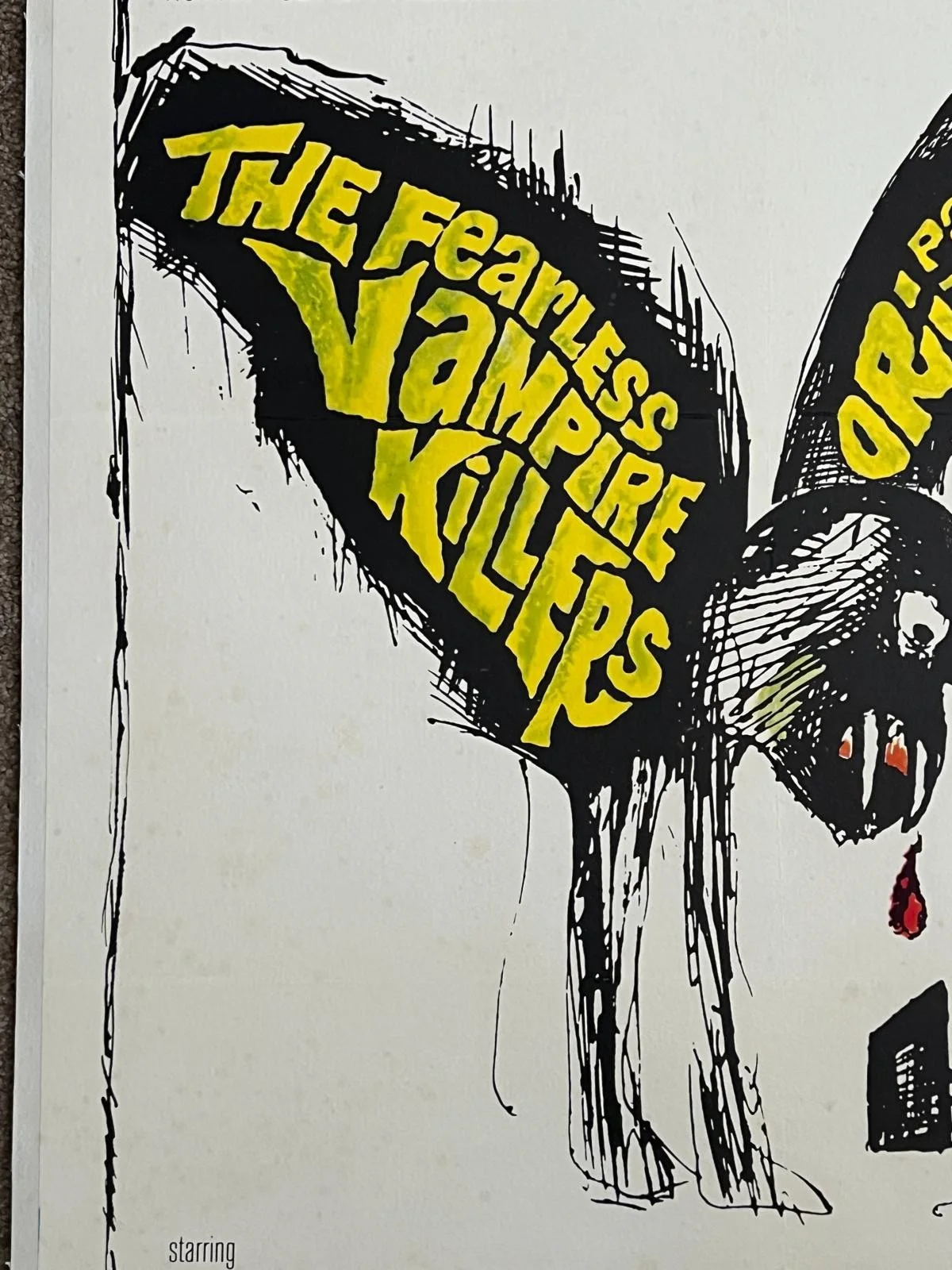 The Fearless Vampire Killers Original US One Sheet LINEN BACKED Film Poster '67, image 2