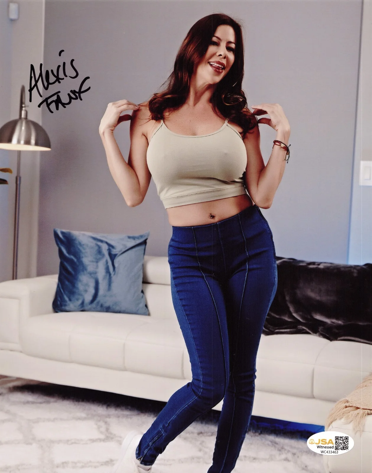 Alexis Fawx — Alexis Fawx Adult Video Star signed Hot 8x10 photo Proof #8 JSA Witnessed