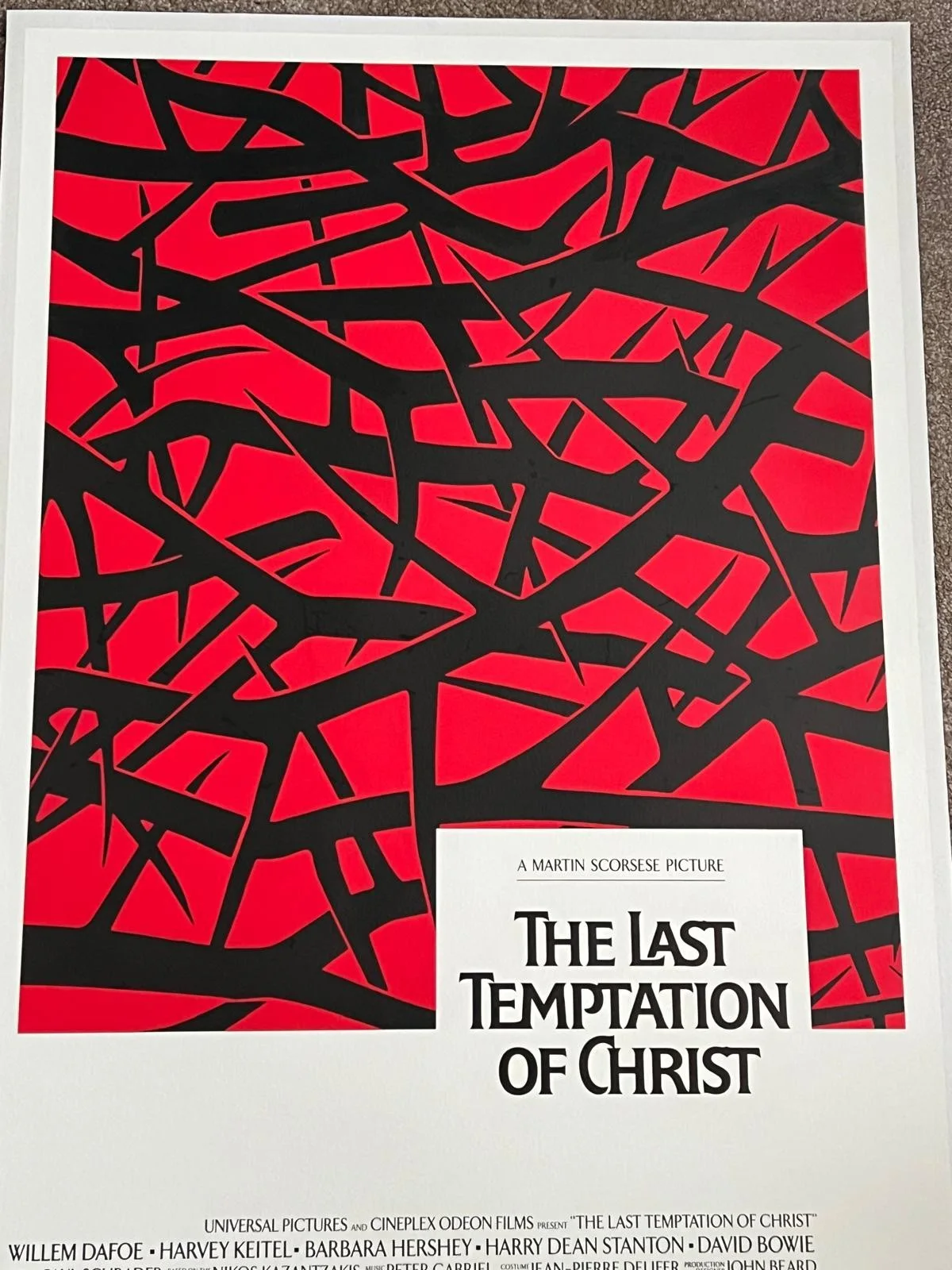 The Last Temptation of Christ Original US One Sheet LINEN BACKED Film Poster '88, изображение 3