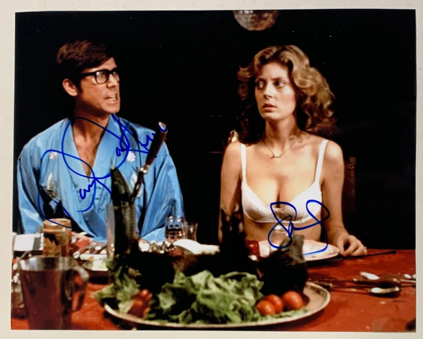 Susan Sarandon, Barry Bostwick — ROCKY HORROR PICTURE SHOW photo signed by SUSAN SARANDON & BARRY BOSTWICK, COA