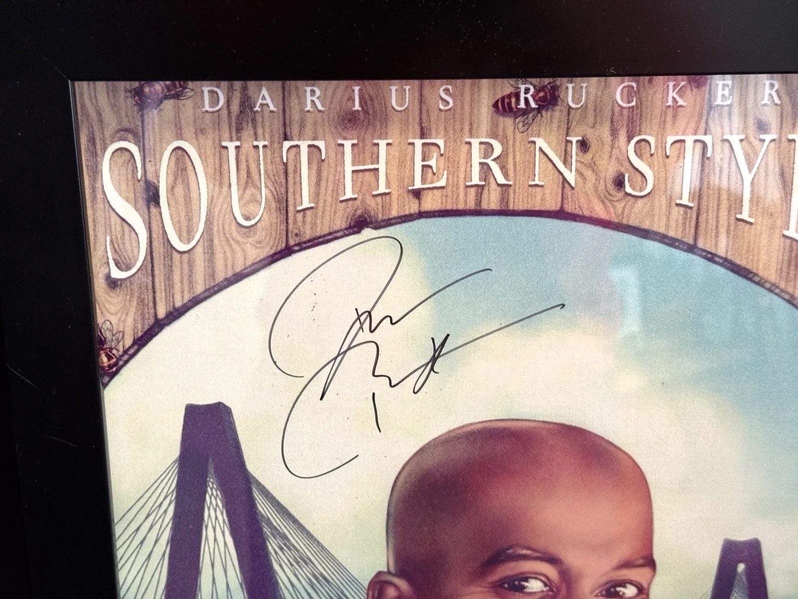 Darius Rucker Signed Autograph 11x17 Southern Style Framed Poster country Music, image 2