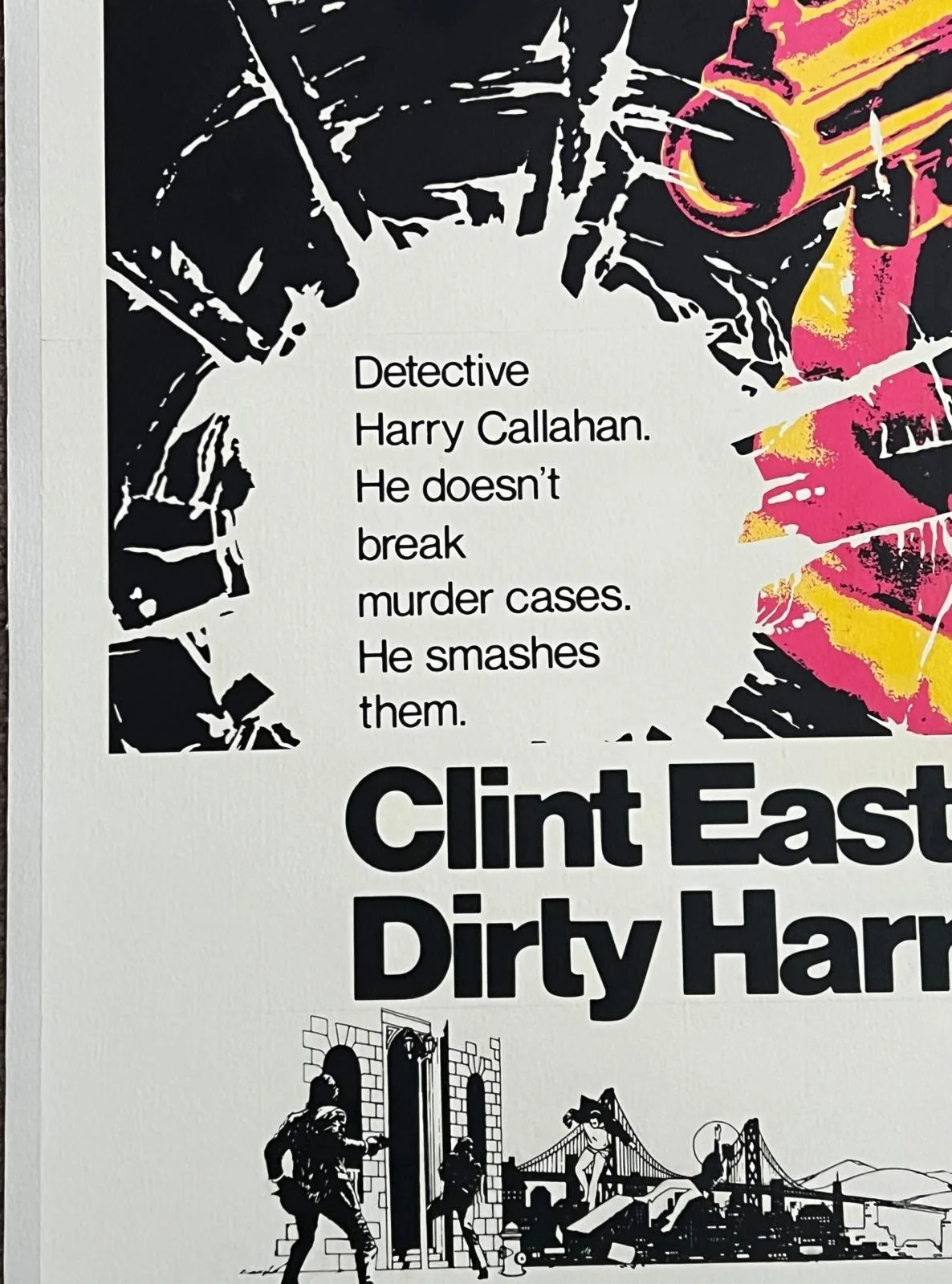 Dirty Harry Original US One Sheet Film Poster LINEN BACKED 1971 w/cert 27x41", изображение 5