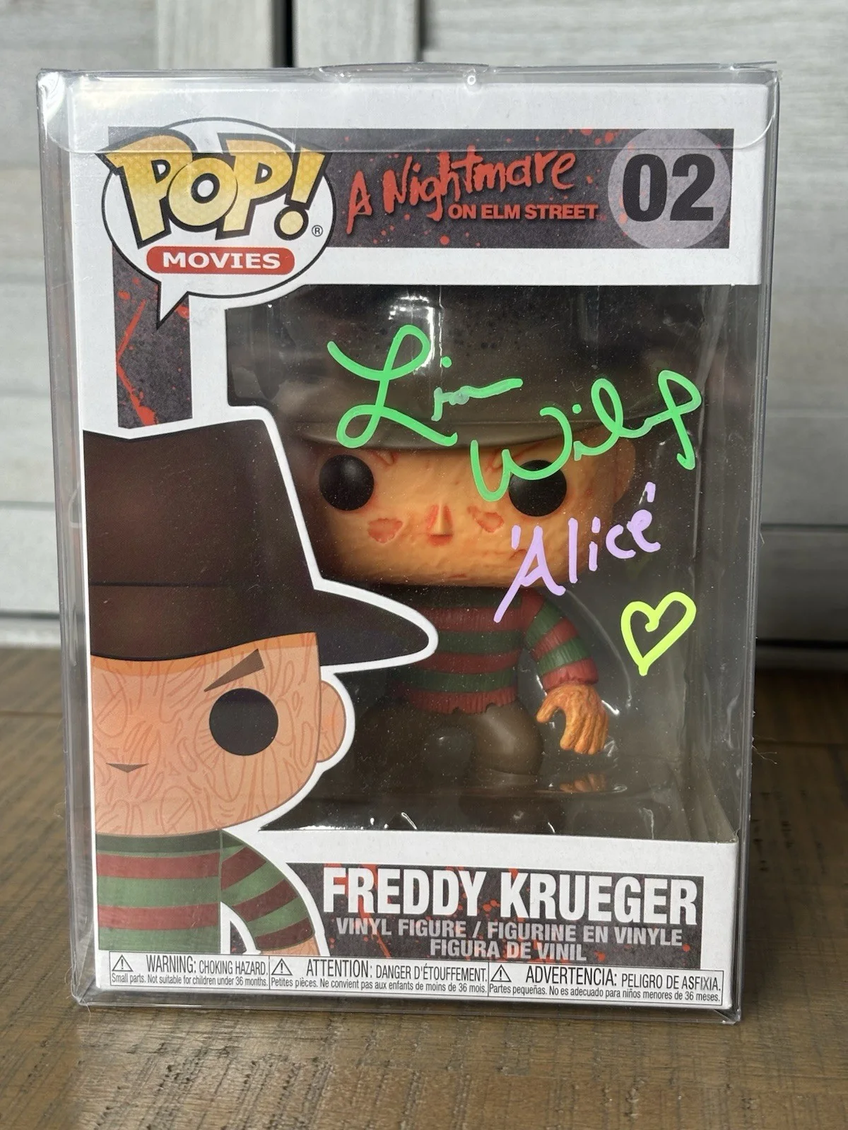 Lisa Wilcox — Freddy Krueger Funko Pop #02 Signed Lisa Wilcox "Alice" - SWAU Authenticated