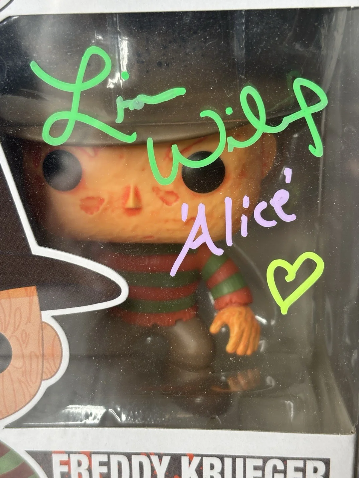 Lisa Wilcox — Freddy Krueger Funko Pop #02 Signed Lisa Wilcox "Alice" - SWAU Authenticated, image 2