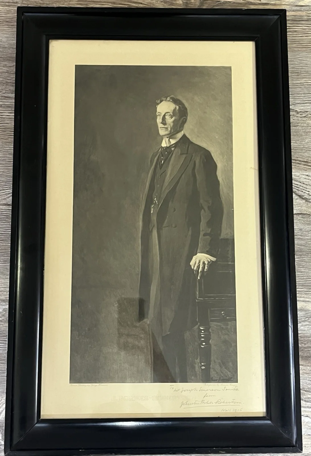 Johnston Forbes Robertson — Antique 1915 Johnston Forbes-Robertson Signed Portrait Inscribed 27 X 17 Theatre, изображение 2