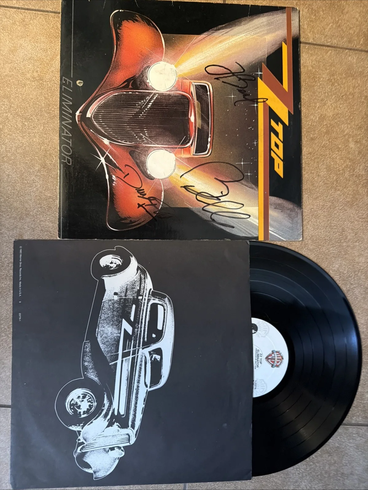 ZZ TOP HAND SIGNED AUTOGRAPHED ELIMINATOR VINYL LP, image 2