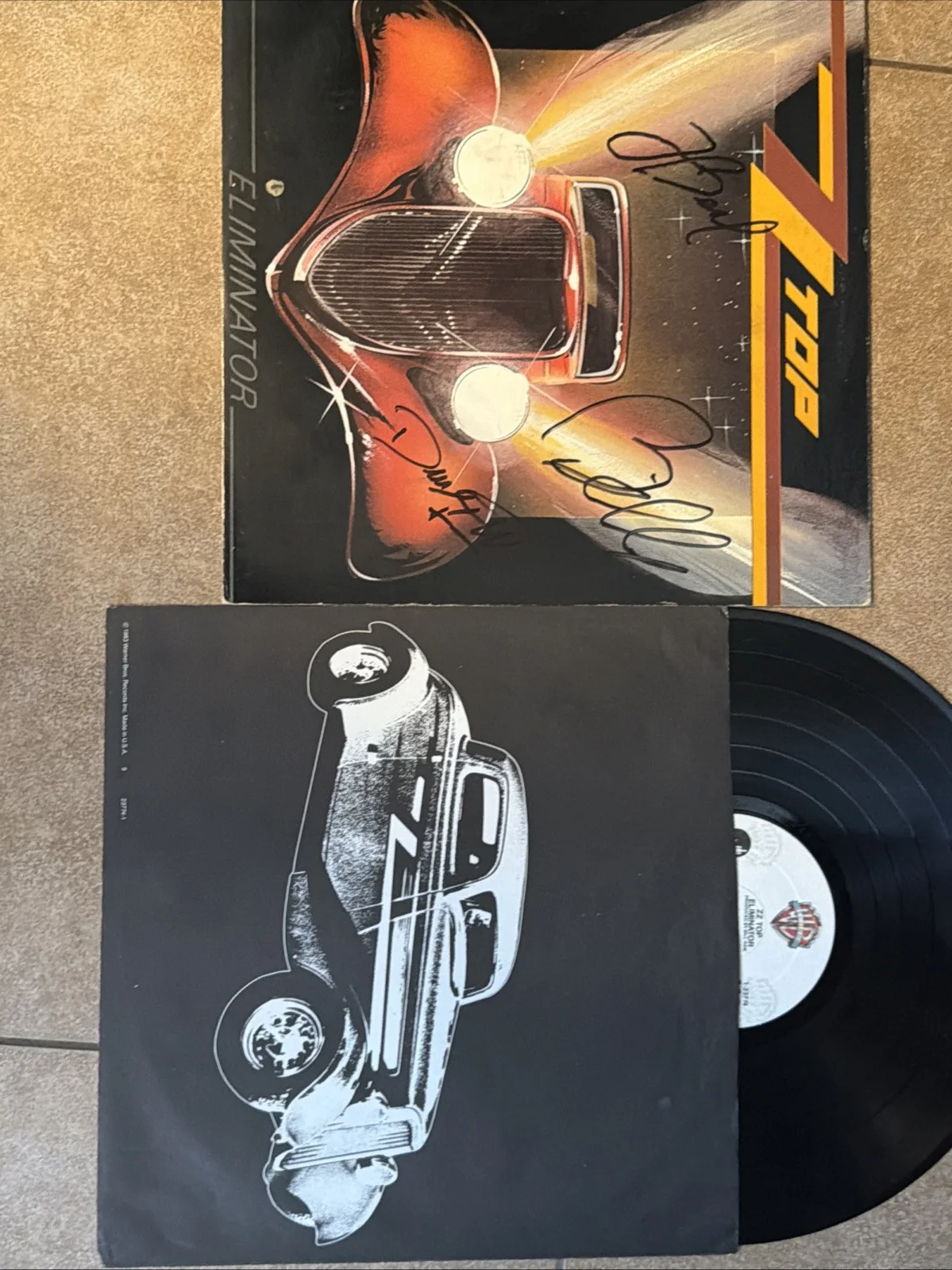 ZZ TOP HAND SIGNED AUTOGRAPHED ELIMINATOR VINYL LP, image 3