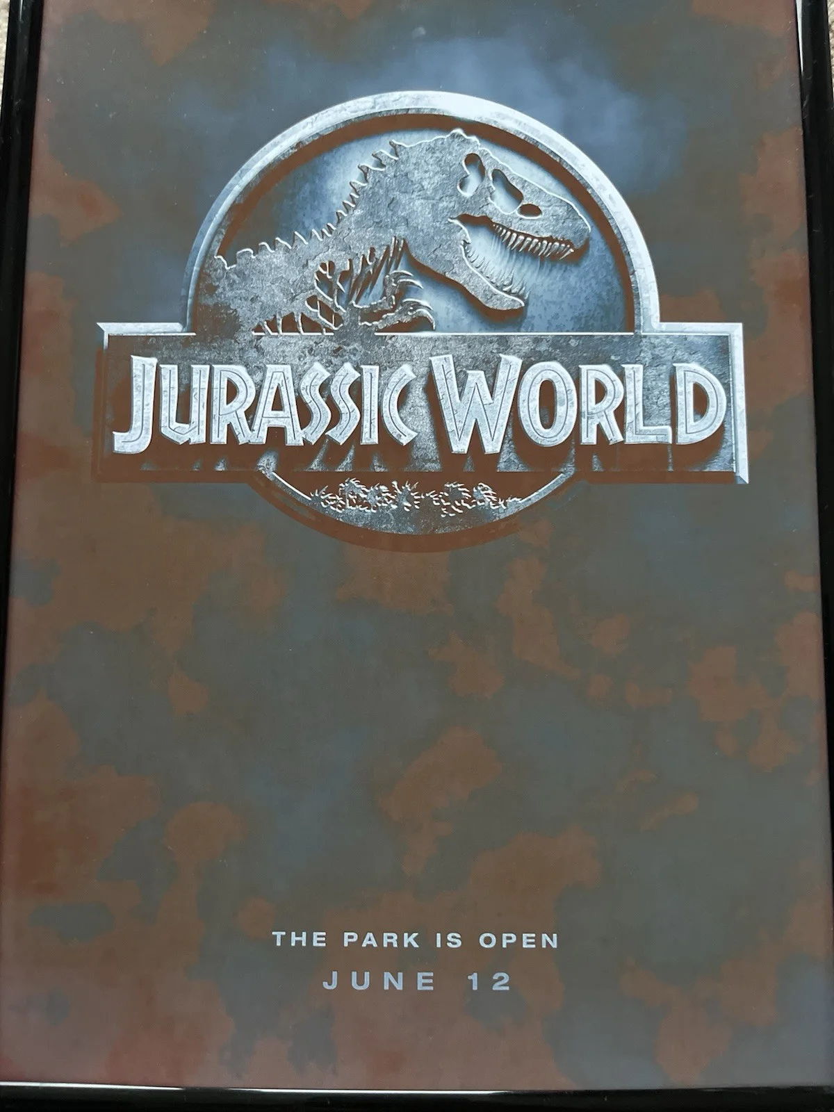Jurassic World Logo Poster Framed A4 The Park Is Open June 12 Movie Art Print, изображение 2