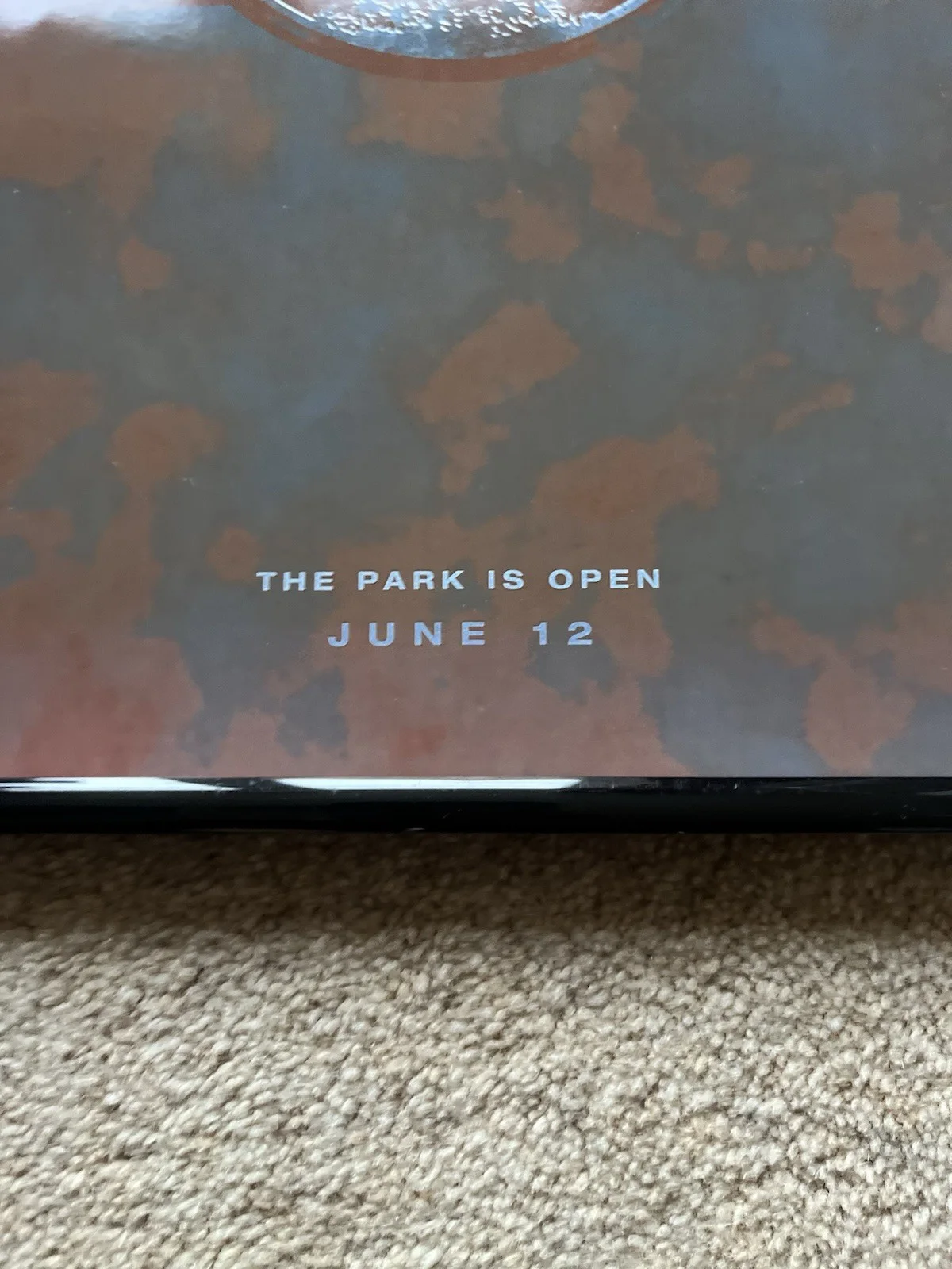 Jurassic World Logo Poster Framed A4 The Park Is Open June 12 Movie Art Print, изображение 3