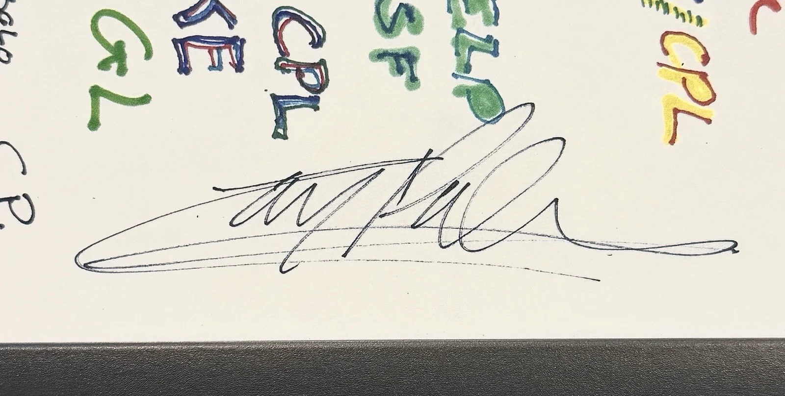 Original Autographed Carl Palmer Signed Emerson Lake Palmer Setlist Framed 12x10, изображение 2