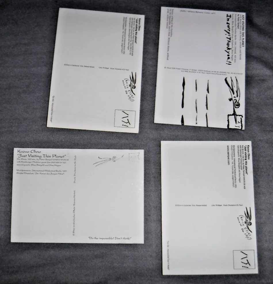 Kazuo Ohno 4 Postcards Just Visiting This Planet by Peter Sempel, image 2