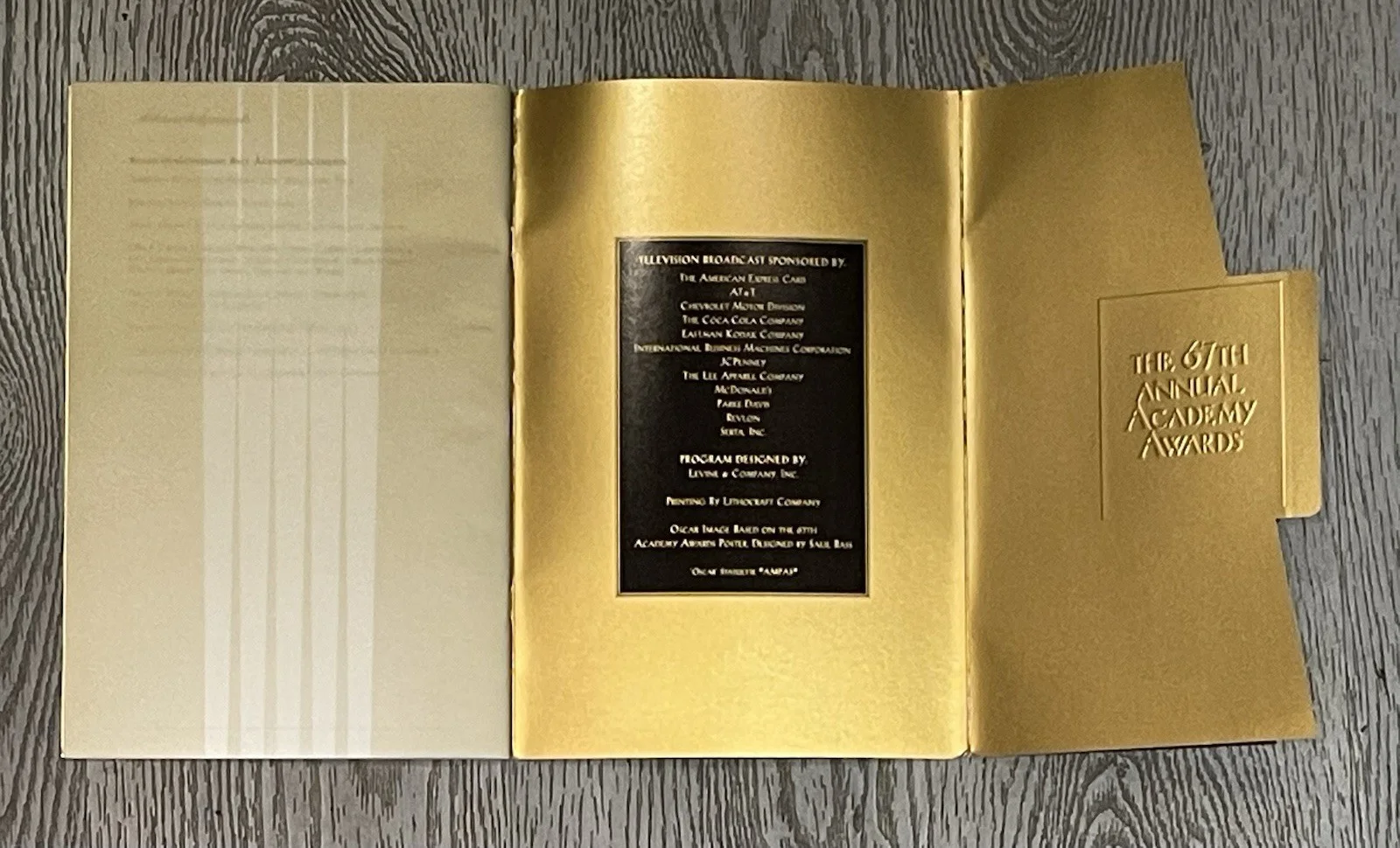 THE 67th ANNUAL ACADEMY AWARDS SOUVENIR BROCHURE 1994 THE OSCARS Ex condition, изображение 3