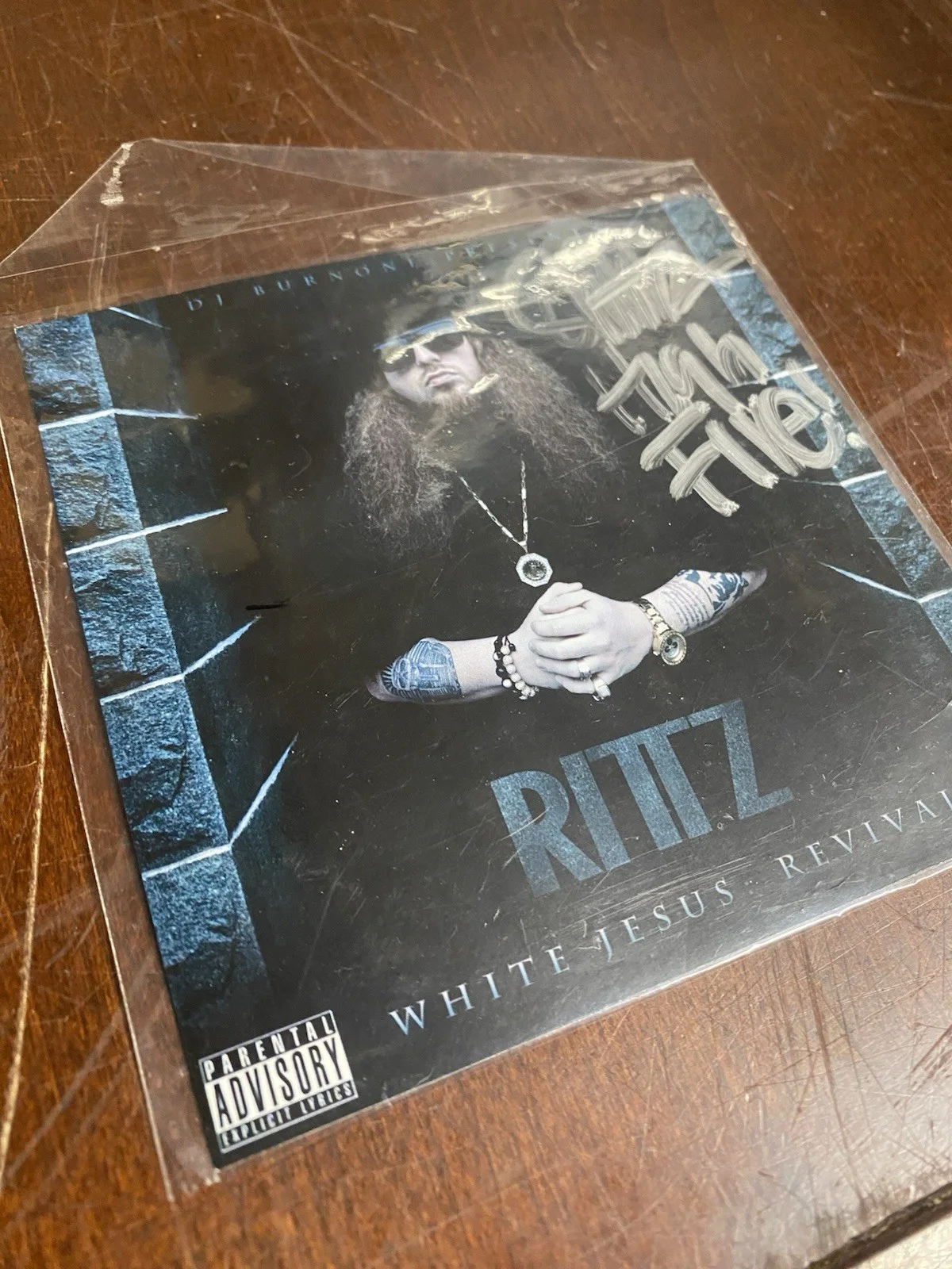 Rittz White Jesus Revival Autographed Original CD Cover Signed, image 2