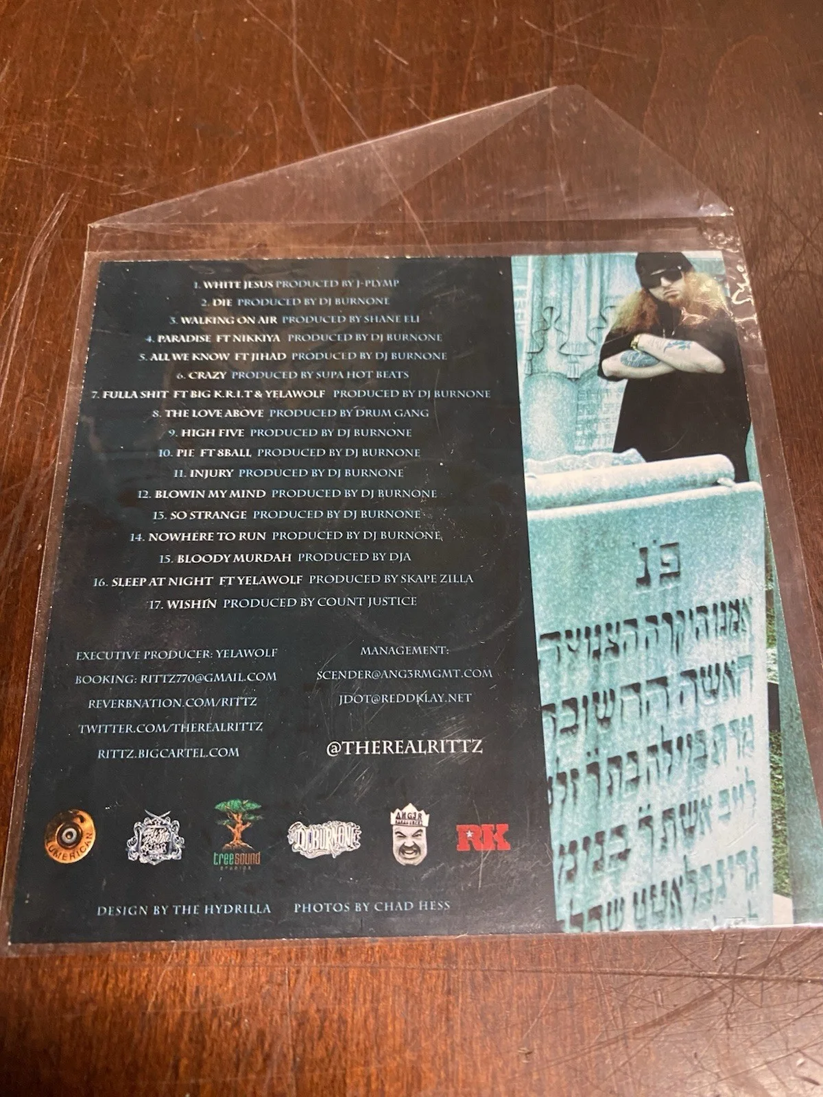 Rittz White Jesus Revival Autographed Original CD Cover Signed, image 4