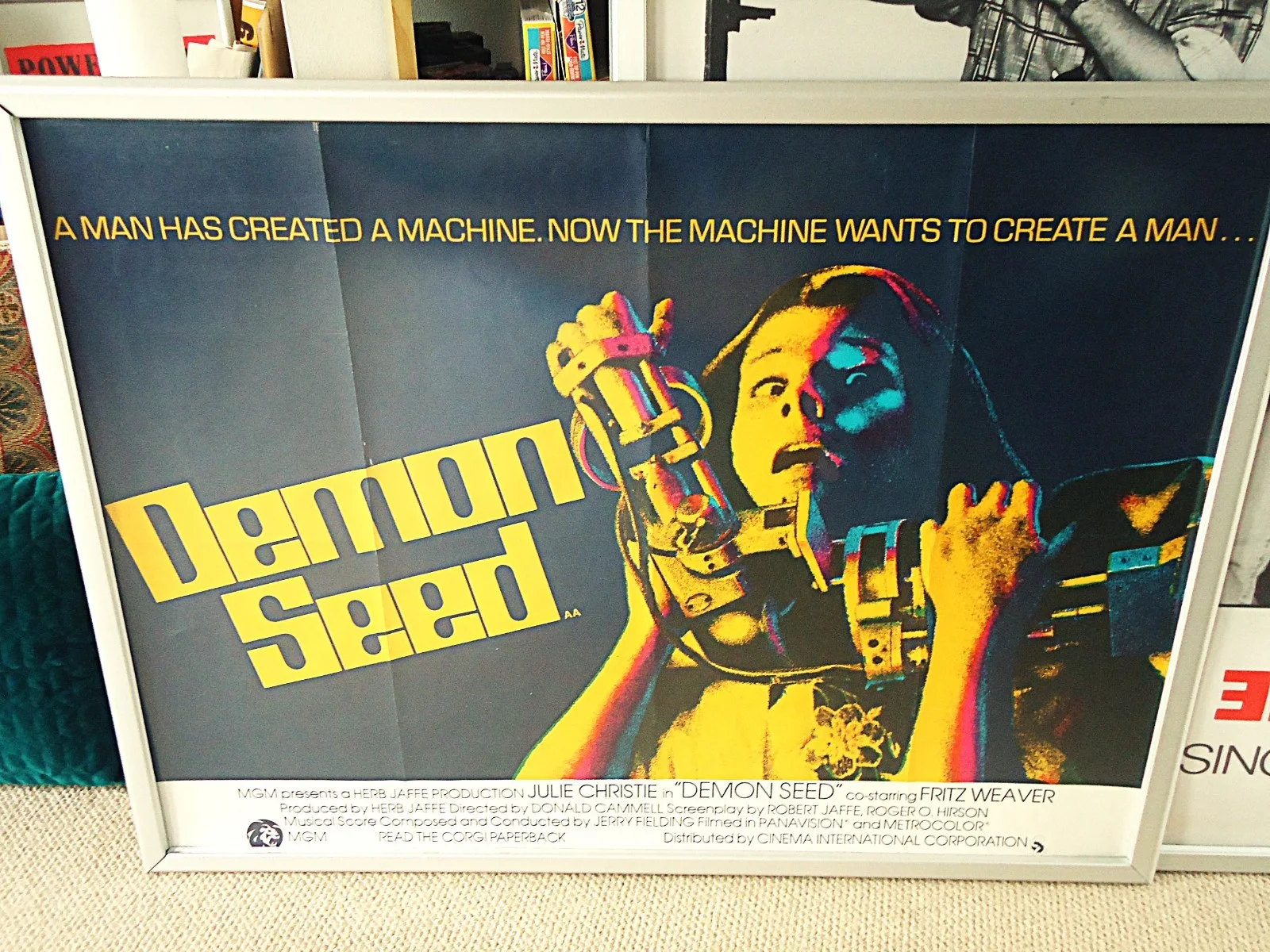 DEMON SEED UK QUAD HORROR FILM POSTER 1977 JULIE CHRISTIE Fritz Weaver RARE GEM, изображение 3