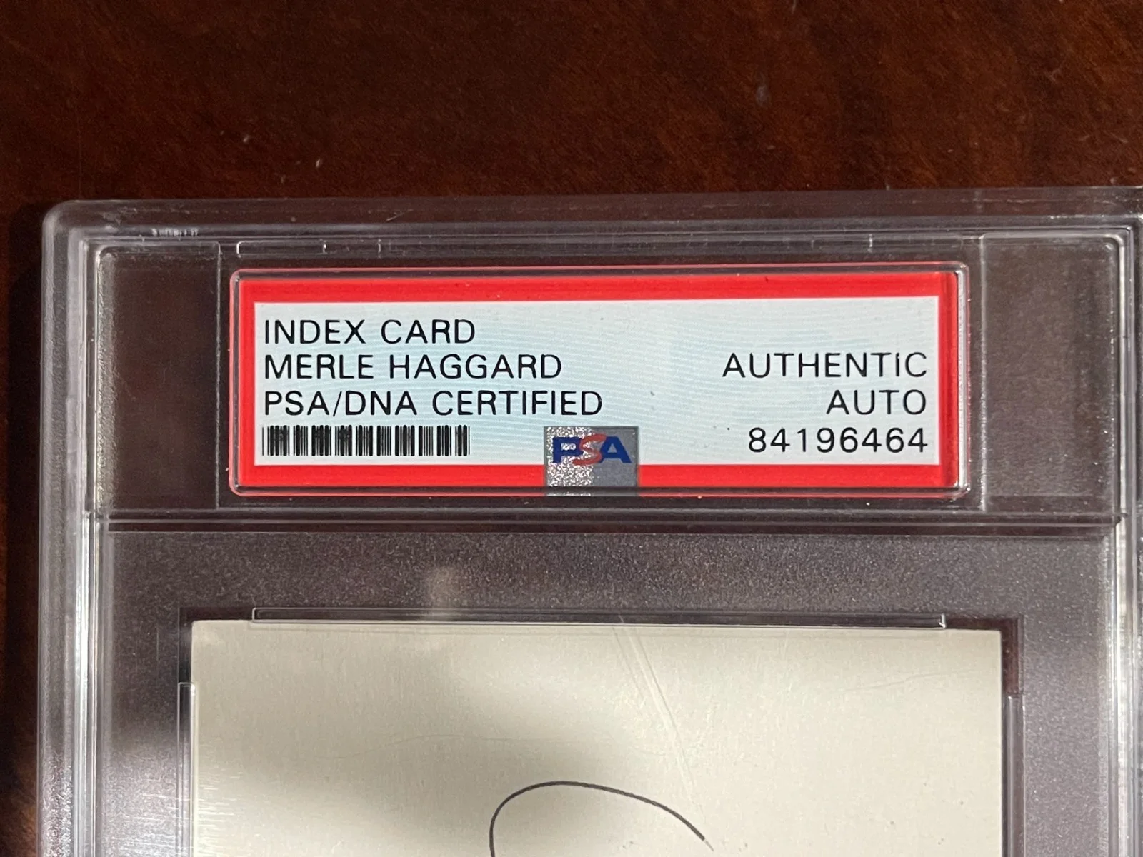 Merle Haggard Autograph Slabbed Index Card PSA/ DNA Country Music Legend!, изображение 2