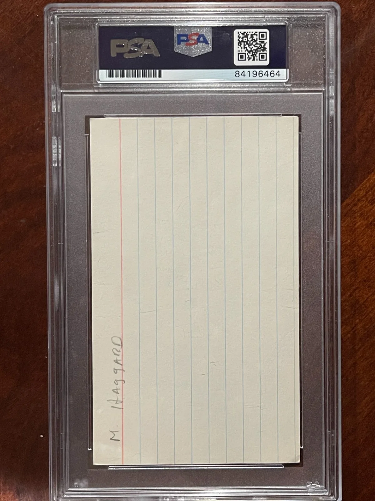 Merle Haggard Autograph Slabbed Index Card PSA/ DNA Country Music Legend!, изображение 3
